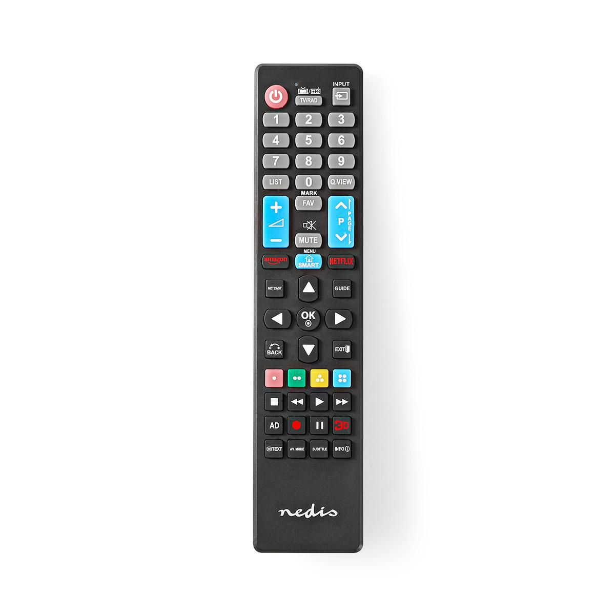 Nedis TVRC41LGBK - Afstandsbediening - IR Draadloos - Zwart - LG - TV/Web TV