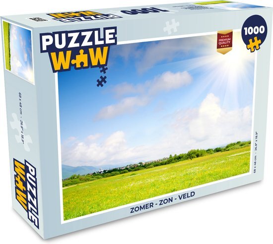 MuchoWow Puzzel Zomer - Zon - Veld - Legpuzzel - Puzzel 1000 stukjes volwassenen