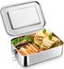 Unyqoos® Roestvrijstalen lunchbox met vakken voor school, kantoor en buitenactiviteiten