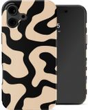 Selencia Hoesje - Geschikt voor Apple iPhone 16 - Backcover - Art Wave Black