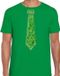 Bellatio Decorations Verkleed shirt heren - stropdas paillet groen - groen - carnaval - foute party S