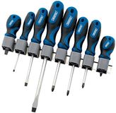 Draper 48933 8-delige Soft-Grip Schroevendraaier Set, Blauw