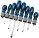 Draper 48933 8-delige Soft-Grip Schroevendraaier Set, Blauw