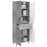 vidaXL Kast Set 2 st Betongrijs Bewerkt hout