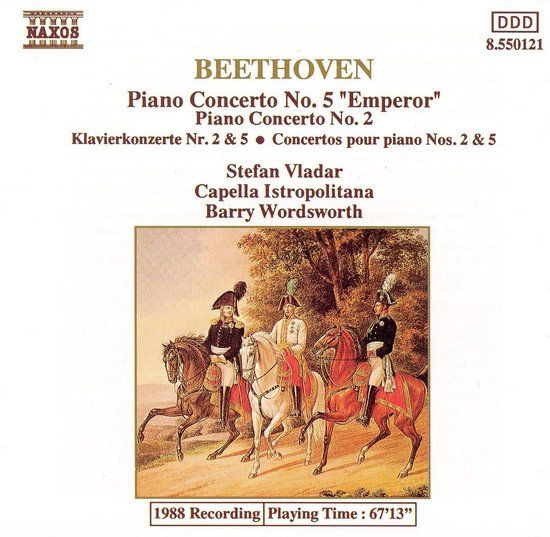 Piano Naxos Beethoven: Piano Concertos nos 2 & 5 / Vladar, Wordsworth