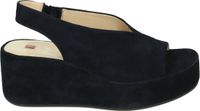 Högl Hogl - 102522 MIMI - Blauwe Nubuck Sandalen met hak - Maat 38