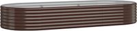 vidaXL Plantenbak - 249x100x36 cm - Gegalvaniseerd Staal - Bruin