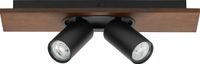 Ledvance DECOR SPOT MERCURY, 2 x 3,4W, 460lm, hout-look, zwart, spot, verstelbare koppen, veelzijdig gebruik, interieurspot, vervangbare ledlampen, warm witte lichtkleur, GU10