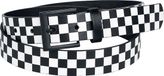 R.E.D. by EMP R.E.D. Rock-Engineered Design Zwart-witte riem met dambordpatroon - Unisex - 85 cm