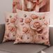 PETTI Artigiani Italiani - Paar kussenslopen 60 x 60 cm, van microvezel, decoratief kussen voor slaapkamer, bank, woonkamer, set van 2 kussenslopen, roze bloemenpatroon, 100% Made in Italy