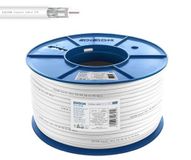EDISION ICX-100 coaxkabel 100 m, antennekabel TV SAT intern PVC wit, staal koper CCS/AL, 17VATC, CPR Eca, klasse A, SAT-kabel, voor DVB-S2, DVB-T/T2, DVB-C, RADIO, kunststof spoel, 100 m