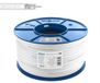 EDISION ICX-100 coaxkabel 100 m, antennekabel TV SAT intern PVC wit, staal koper CCS/AL, 17VATC, CPR Eca, klasse A, SAT-kabel, voor DVB-S2, DVB-T/T2, DVB-C, RADIO, kunststof spoel, 100 m
