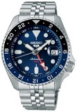 Seiko 5 Sports SSK003K1 GMT Heren Horloge - Zilverkleurig - Blauw - Staal - 42.5 mm