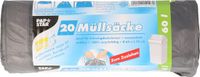 Papstar Conpax Zwarte Vuilniszakken met Trekband | 20 Zakken | 60 Liter | LDPE | 65cm x 75cm