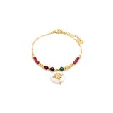 Luxenter - Witte Mother of Pearl armband afgewerkt in 18k geelgoud - Zador