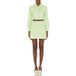 Moschino Teddy Buttons Tweed Cropped Jacket Green