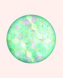 Komar Mozaïek Circle Verde Muurafbeelding Poster 40 x 50 cm