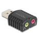 Delock 65964 USB Type-A naar 3.5 mm Adapter Zwart