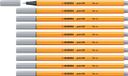 STABILO point 88 Fineliner - Medium Cold Grey - 10 Pieces