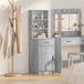 vidaXL Highboard Grijs Sonoma Bewerkt Hout 40.5 x 40.5 x 135 cm
