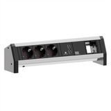 Bachmann DESK 3x geaard stopcontact 1x USB lader 1x ABD GST18