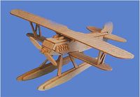 TF Creations Vliegtuig bouwpakket - Heikel 854 - triplex hout - watervliegtuig - 26 cm - speelgoed