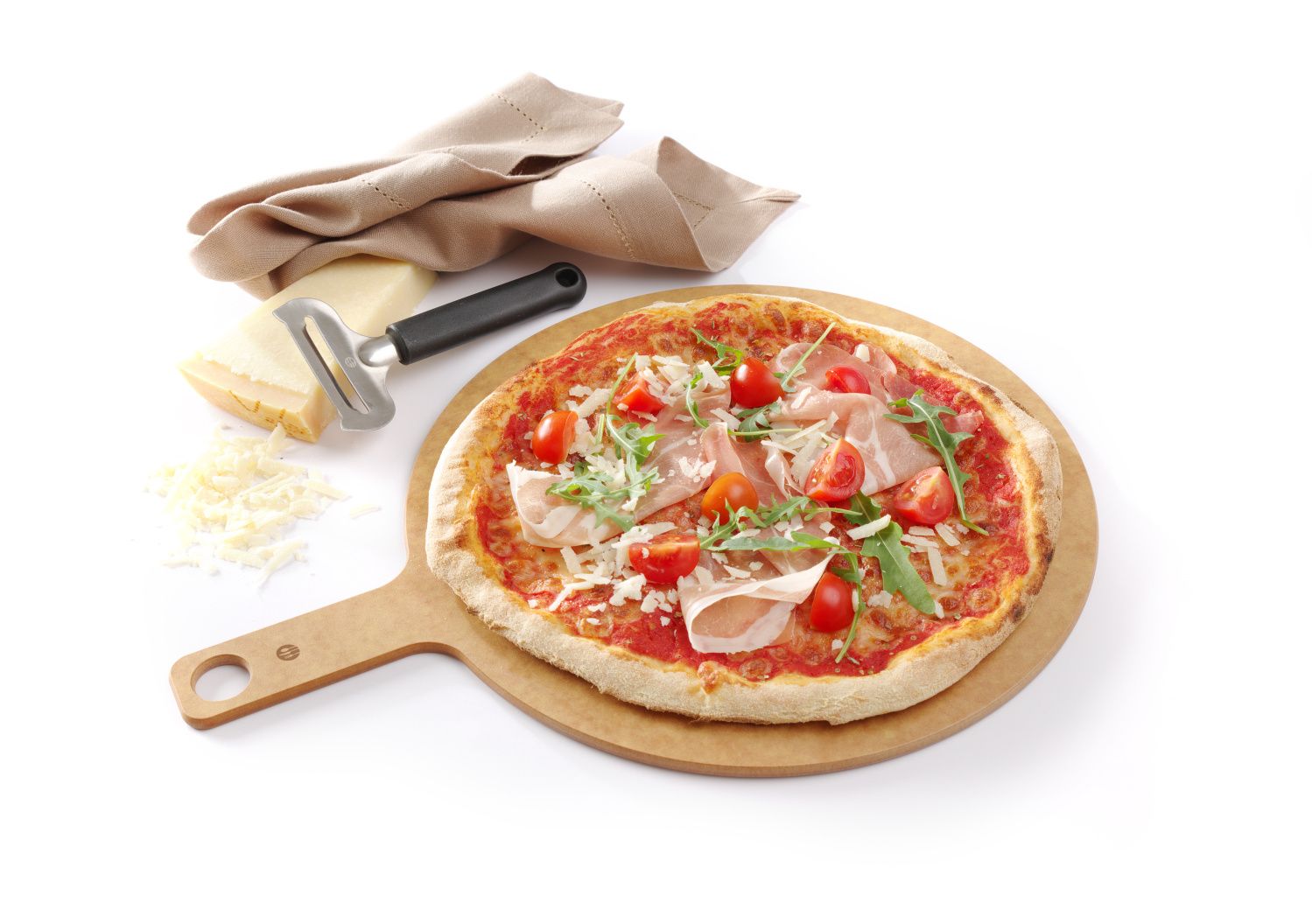 Hendi Flammkuchen/- Pizzaplank met Handvat - Ø30,5x(H)0,6cm