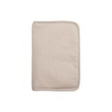 Trois Kilos Sept - Gezondheidsboekje voor baby's, beige, geribbeld katoen, uniseks, met kleppen en ritssluiting, 17,5 x 25,5 cm
