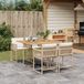 Maison Exclusive - Ensemble de jardin 5 pièces avec coin repas, coussins inclus, de couleur beige, en polyrotin