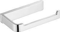 Merkloos Flybath Toiletrolhouder zonder deksel vierkant Massief Messing Badkamer Toiletrolhouder wandmontage 20cm, chroom