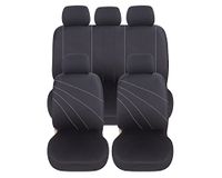 Auto Lupex Auto Accessori Universele autostoelhoezen, polyesterweefsel, set voor- en achterstoelhoezen, aanpasbaar, geen SUV (model G, grijs)