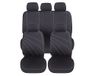 Auto Lupex Auto Accessori Universele autostoelhoezen, polyesterweefsel, set voor- en achterstoelhoezen, aanpasbaar, geen SUV (model G, grijs)