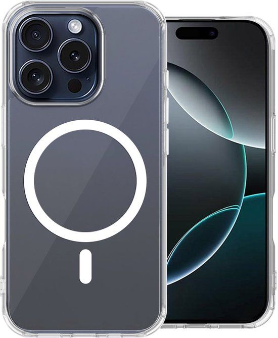 imoshion Hoesje - Geschikt voor Apple iPhone 16 Pro - Backcover geschikt voor MagSafe - Transparant