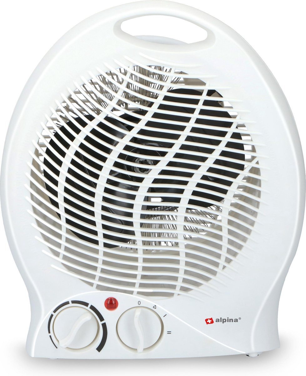 Alpina Ventilatorkachel - Draagbaar - 2000 Watt - 2 Warmtestanden - Anti-Oververhitting - Wit