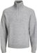 JACK&JONES JJESOHO OLLIE KNIT HALF ZIP SN Pull Homme Tricot Gris Clair Chiné L