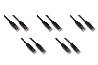 LINK LK6AU100BL05 – netwerkkabel categorie 6a onafgeschermd utp awg24 zwart halogeenvrij m 10 verpakking van 5 stuks