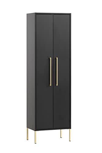 Schildmeyer Gloria Highboard - Zwart/Goud - 2 Deuren