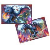 HERMA Bureauonderlegger, draak, afwasbaar, 55 x 35 cm, motief aan beide zijden, voor jongens en meisjes