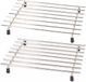 Excellent Houseware Pannenonderzetter - 2x - roestvrij staal - 24 x 19 cm - met antislip voetjes