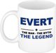 Bellatio Decorations naam cadeau mok - Evert - man myth legend - koffiemok - 300 ml - collega - vaderdag