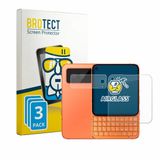 BROTECT Screenprotector 3 Stuks voor Unihertz Titan 2 Elite Pro (Voor+Camera) Transparant
