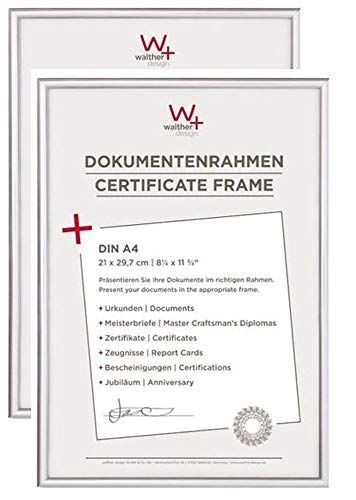 Walther Design KV130SD New Lifestyle Kunststoff Bilderrahmen, 21x29,7 cm DIN A4, silber, 2er Pack