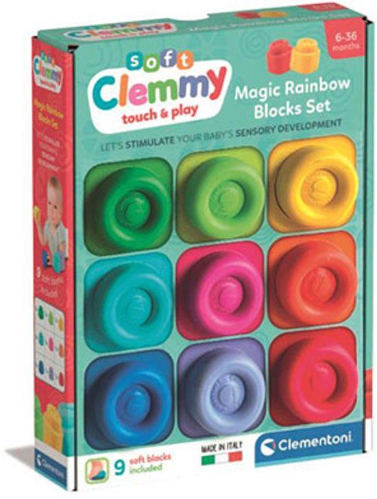Clementoni Soft Clemmy Regenboog Stapelblokken