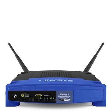 Linksys WRT54GL Draadloze Router - Fast Ethernet - Zwart/Blauw