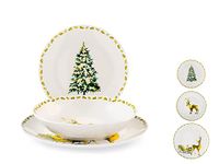 Home Lappia Tafelservies Coupe, 18-delig, porselein