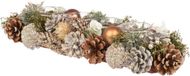 Decoris - Bougeoir décoratif avec pommes de pin - L45 x l15x H9 cm