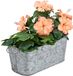 Merkloos Relaxdays Plantenbak Metaal Zilver 16x38x19 cm
