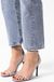 Sacha - Dames - zilveren hak sandalen met gillter - Maat 40