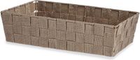Kipit Kast/badkamer opbergmandjes - beige - 34 x 21 x 8,5 cm - 10 liter