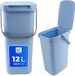 Kadax Afvalemmer, blauw, 12 liter